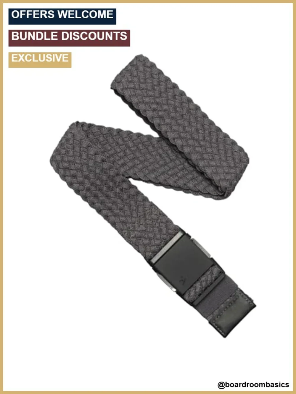 Arcade Futureweave Braided Stretch Belt for Men Women, Micro-Adjustable, 4-Way